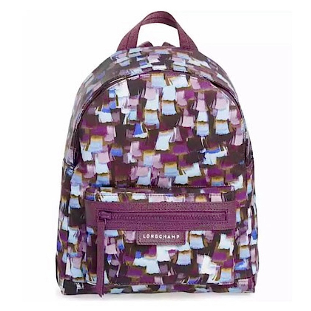 Longchamp Le Pliage Neo Vibration Purple Black Nylon Backpack